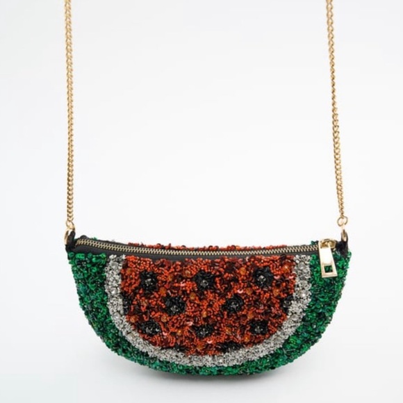 Zara | Bags | Zara Watermelon Sequin Purse | Poshmark